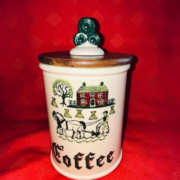 Ceramic Canister Set, Metlox Homestead Provincial Canister Set, Poppytrail Set 4 - Picture 5 of 8